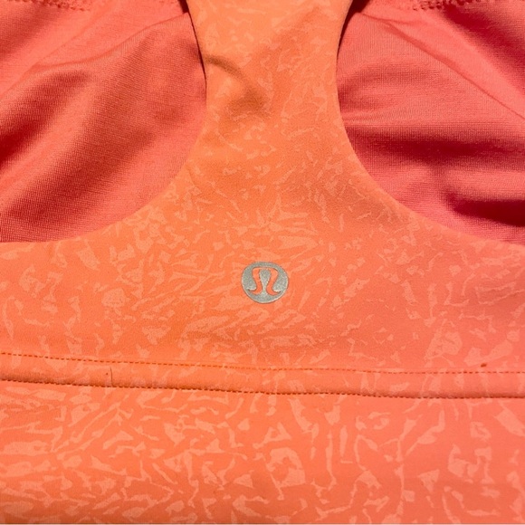 Lululemon Wunder Train Long-Line Bra Medium Crunch Warm Coral Size 6 - Picture 9 of 15